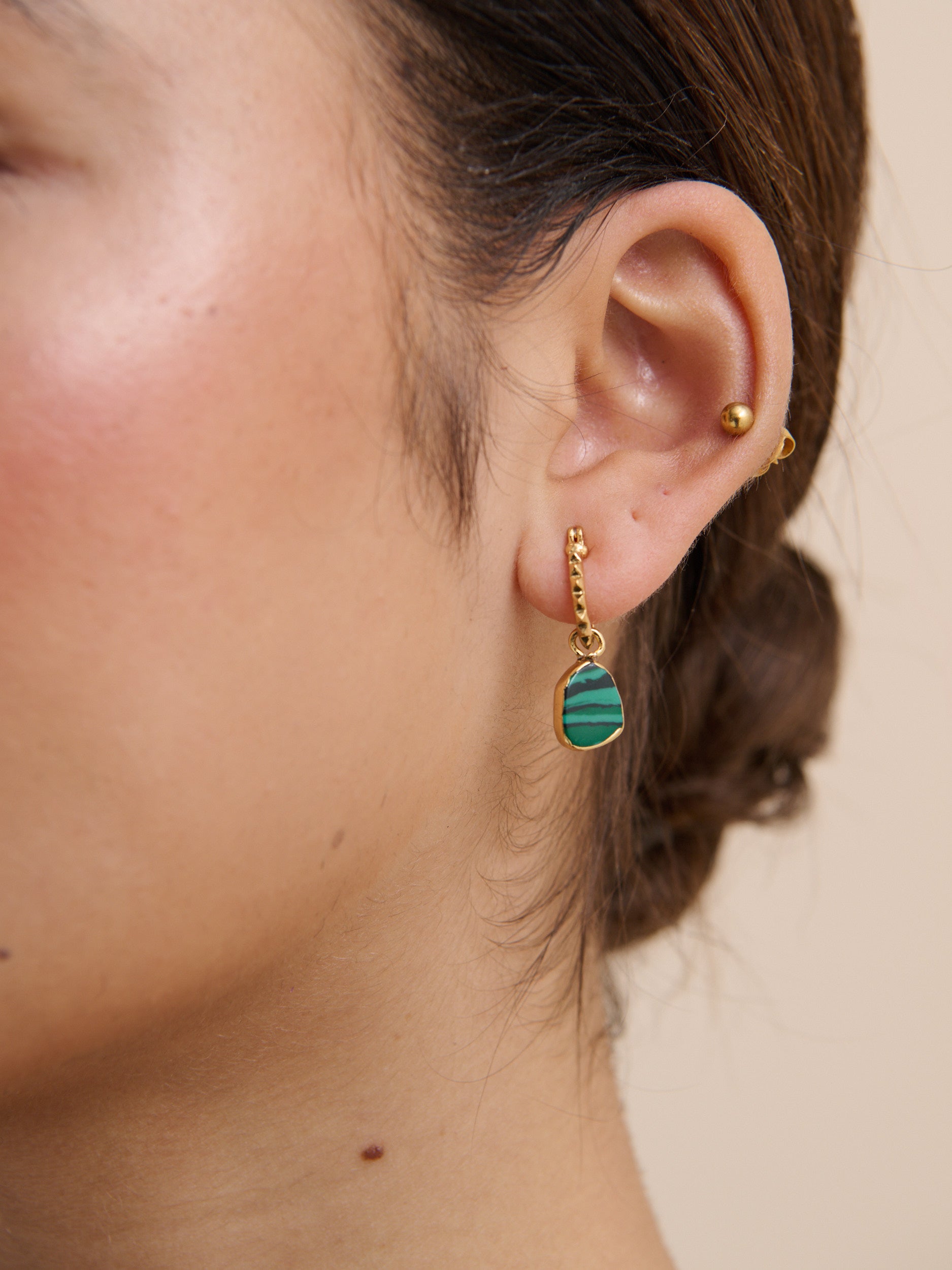 [Restocked] Airin Stone 18K Gold Plated Earrings