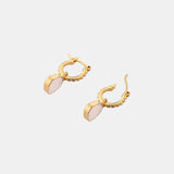 Airin Stone 18K Gold Plated Earrings in Pink