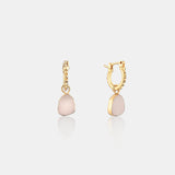 Airin Stone 18K Gold Plated Earrings in Pink