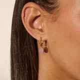 Airin Stone 18K Gold Plated Earrings in Pink