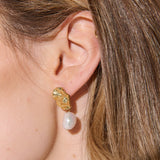 Baroque Pearl 18K Gold Plated Earrings