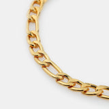 Figaro Chain 18K Gold Plated Bracelet