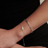 Evil Eye Sterling Silver Plated Bracelet