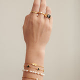 Pearl Beaded 18K Gold Plated Bracelet