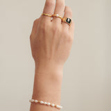 Pearl Beaded 18K Gold Plated Bracelet