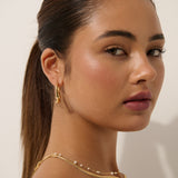 Wavy Textured 18K Gold Plated Earrings