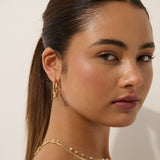 Wavy Textured 18K Gold Plated Earrings