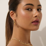 Wavy Textured 18K Gold Plated Earrings