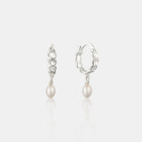 Vintage Pearl Drop Silver Plated Earrings