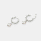 Vintage Pearl Drop Silver Plated Earrings