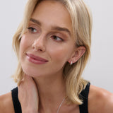 Petite Diamanté Silver Plated Earrings
