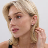 Petite Diamanté Silver Plated Earrings