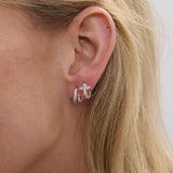 Petit Diamanté Silver Plated Huggies