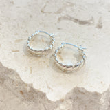 Flat Twist Sterling Silver Plated Earrings