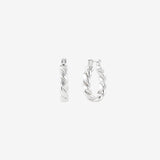 Flat Twist Sterling Silver Plated Earrings