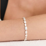 Hammered Plate Sterling Silver Plated Bracelet