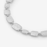 Hammered Plate Sterling Silver Plated Bracelet