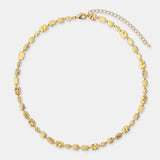 Hammered Plate 18K Gold Plated Necklace