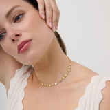 Hammered Plate 18K Gold Plated Necklace