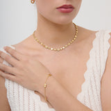 Portia Medallion 18K Gold Plated Link Bracelet