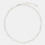 Hammered Plate Sterling Silver Plated Necklace