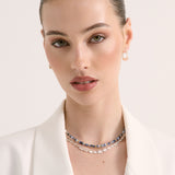Hammered Plate Sterling Silver Plated Necklace