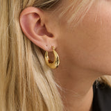 Amaline 18K Gold Plated Hoop Earrings