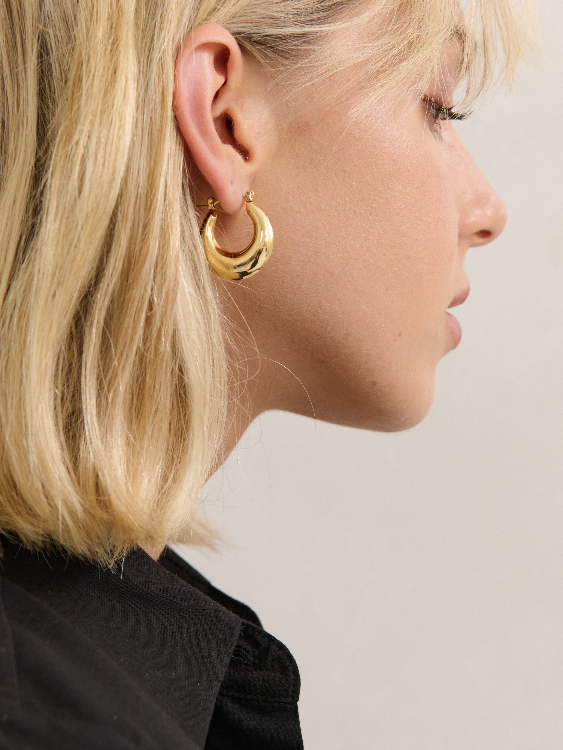 Amaline 18K Gold Plated Hoop Earrings