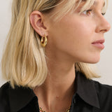 Amaline 18K Gold Plated Hoop Earrings