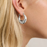 Amaline Sterling Silver Plated Hoop Earrings