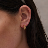 Twist Small 18K Gold Plated Hoops