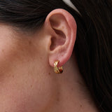 Twist Small 18K Gold Plated Hoops