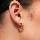 Twist Small 18K Gold Plated Hoops
