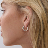 Twist Small Sterling Silver Plated Hoops