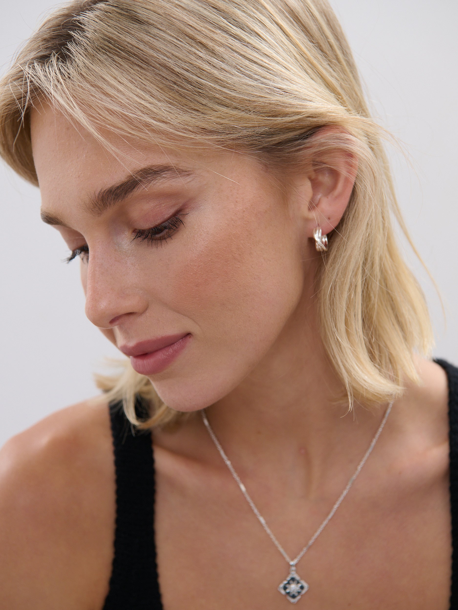 Twist Small Sterling Silver Plated Hoops