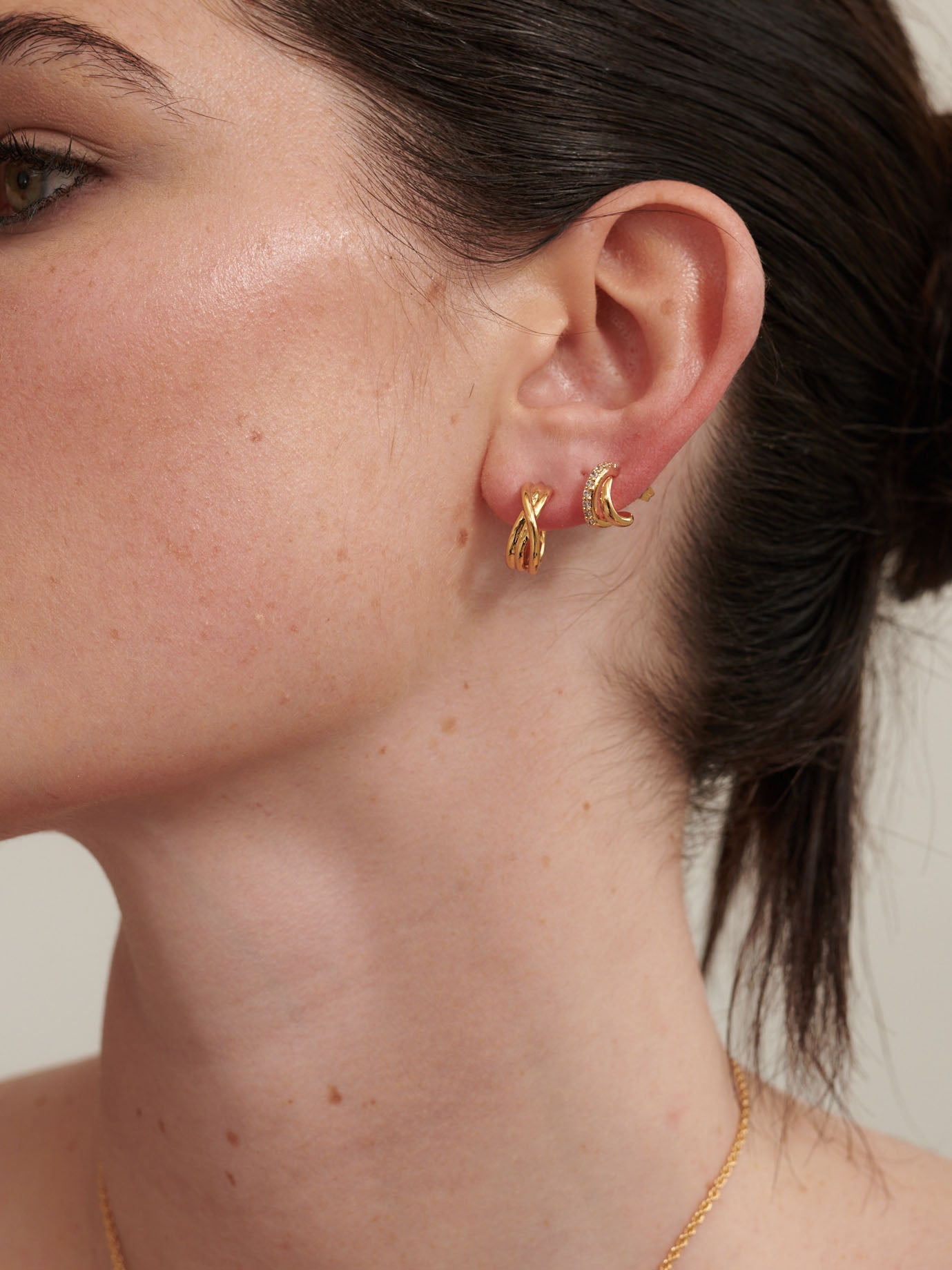 Petite Diamanté 18K Gold Plated Earrings
