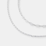 Fine Layered Sterling Silver Plated Necklace