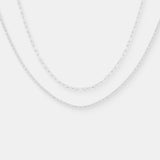 Fine Layered Sterling Silver Plated Necklace