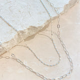 Fine Layered Sterling Silver Plated Necklace