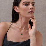 Harry 18K Gold Plated Bracelet in Green