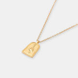 Sun Charm Matte 18K Gold Plated Necklace