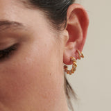 Diamanté Twist 18K Gold Plated Earrings