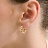 Diamanté Twist 18K Gold Plated Earrings