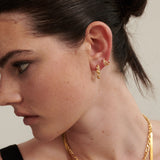 Diamanté Twist 18K Gold Plated Earrings