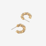 Diamanté Twist 18K Gold Plated Earrings
