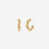 Diamanté Twist 18K Gold Plated Earrings