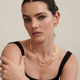 Diamanté Twist 18K Gold Plated Earrings
