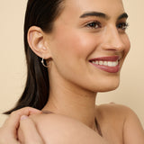 Minimal Diamanté Silver Plated Earrings