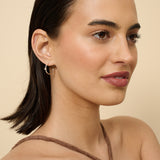 Minimal Diamanté Silver Plated Earrings