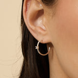 Minimal Diamanté Silver Plated Earrings